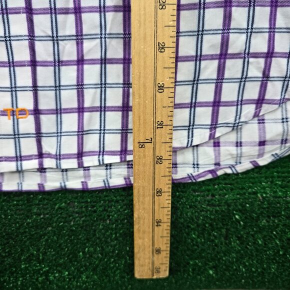 Thomas Dean Shirt Mens XL Multicolor Check Button Up Long Sleeve Preppy Casual‎ - Picture 4 of 6
